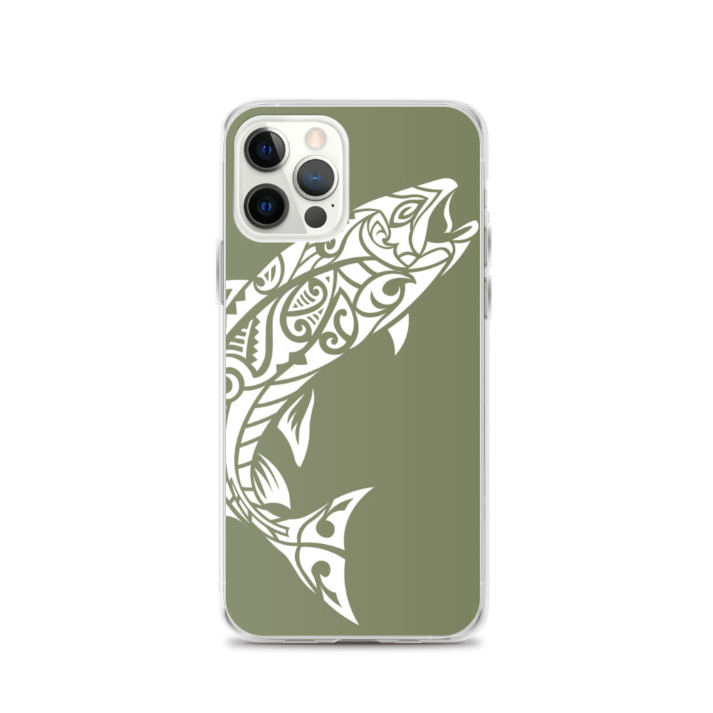 iPhone Case - Rainbow Trout - Forest Green