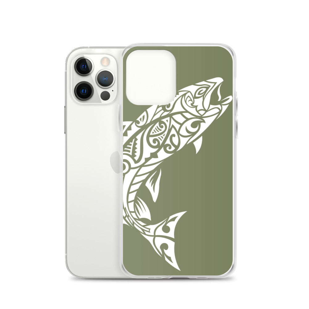 iPhone Case - Rainbow Trout - Forest Green