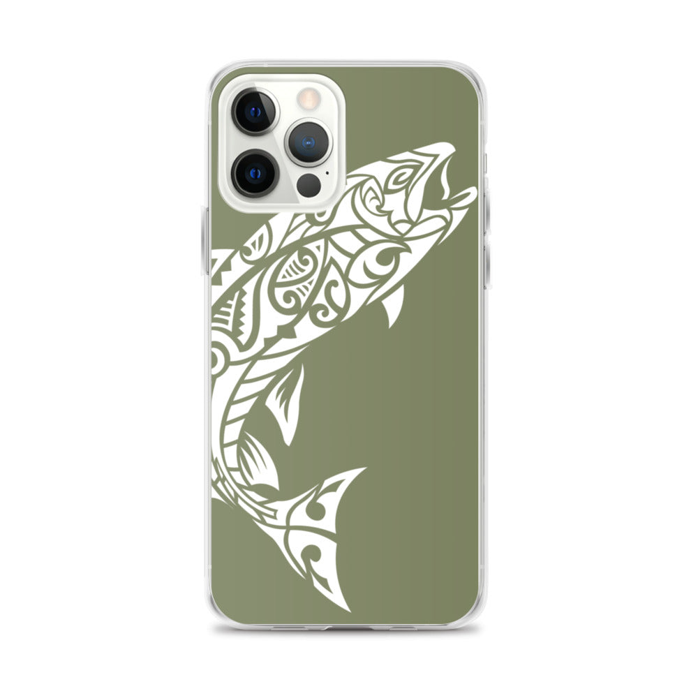 iPhone Case - Rainbow Trout - Forest Green