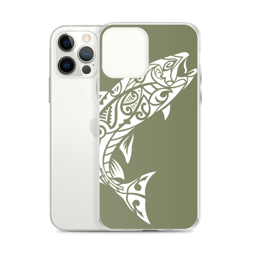 iPhone Case - Rainbow Trout - Forest Green