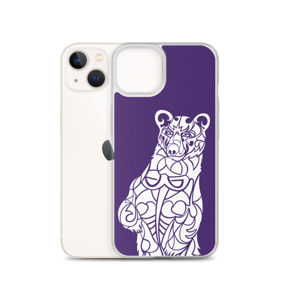 iPhone Case - Black Bear - Purple