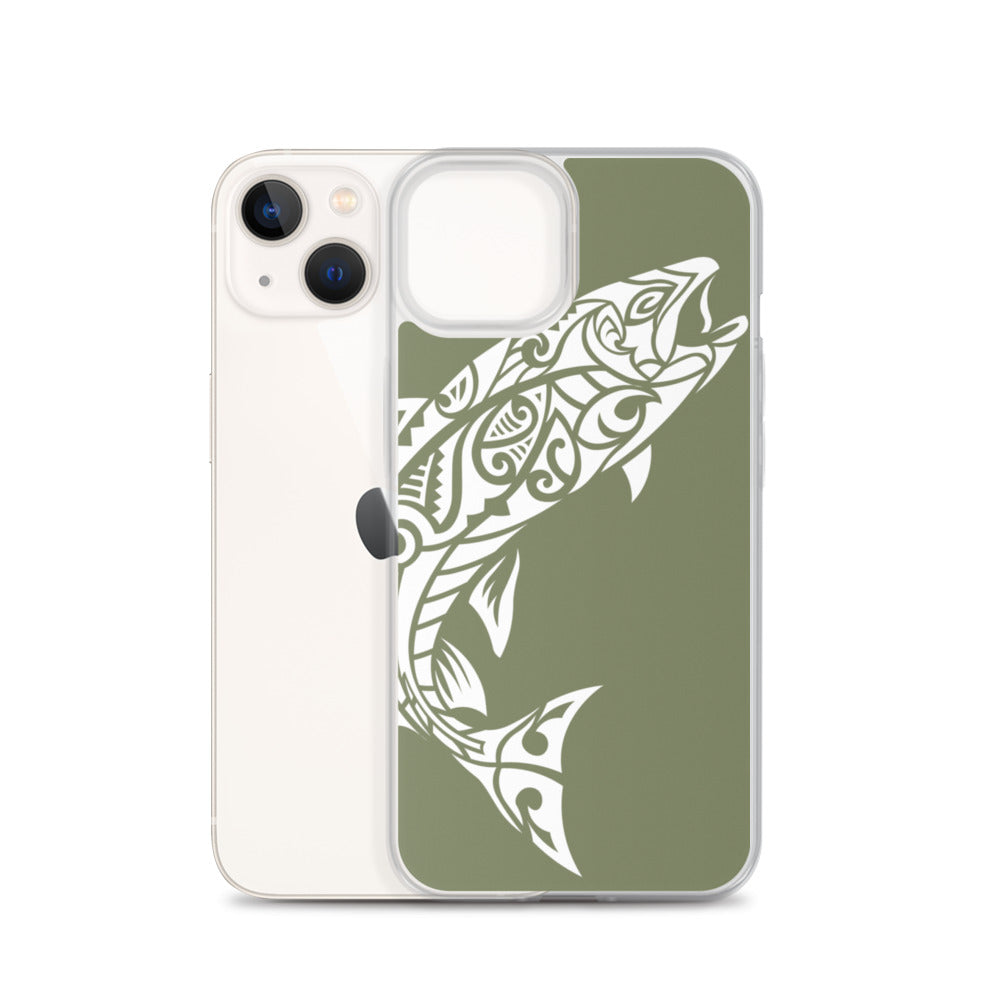 iPhone Case - Rainbow Trout - Forest Green