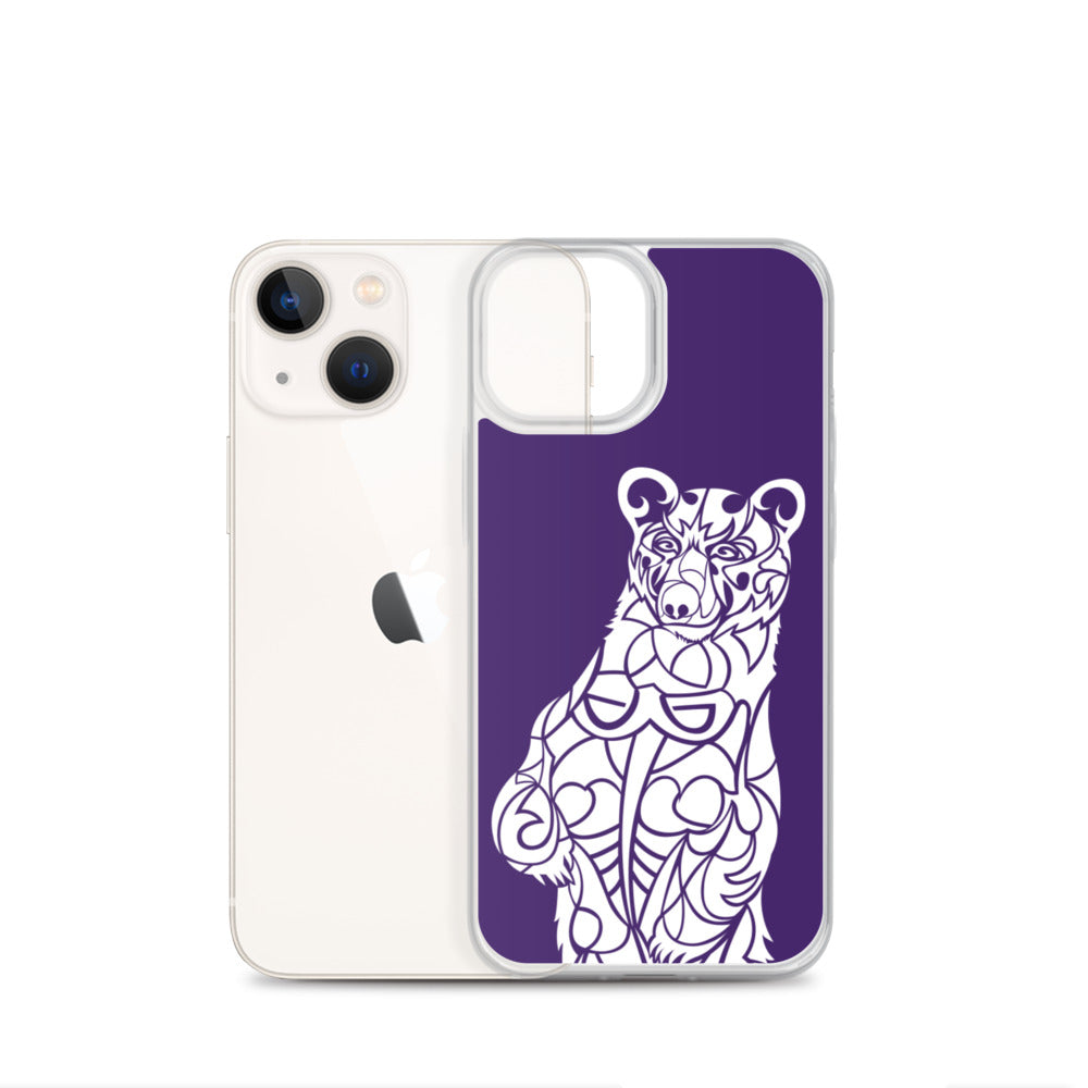 iPhone Case - Black Bear - Purple