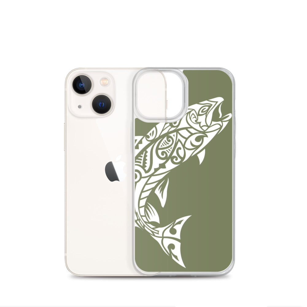 iPhone Case - Rainbow Trout - Forest Green