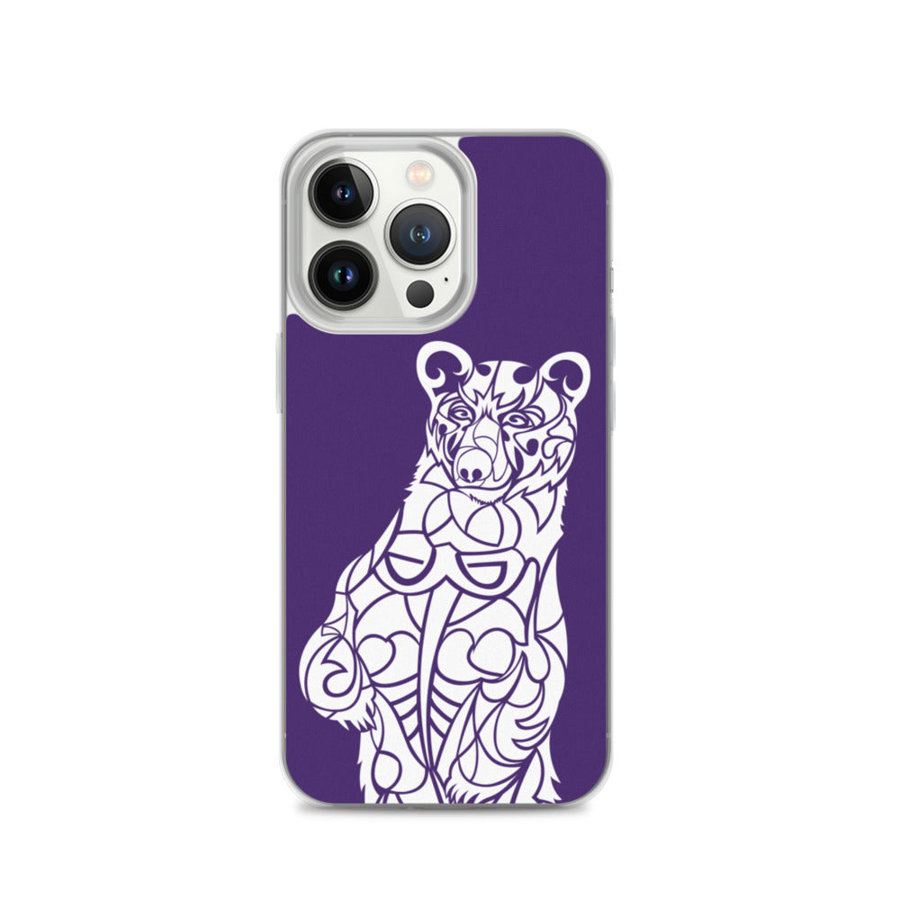 iPhone Case - Black Bear - Purple