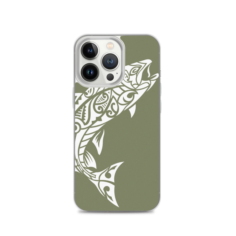 iPhone Case - Rainbow Trout - Forest Green