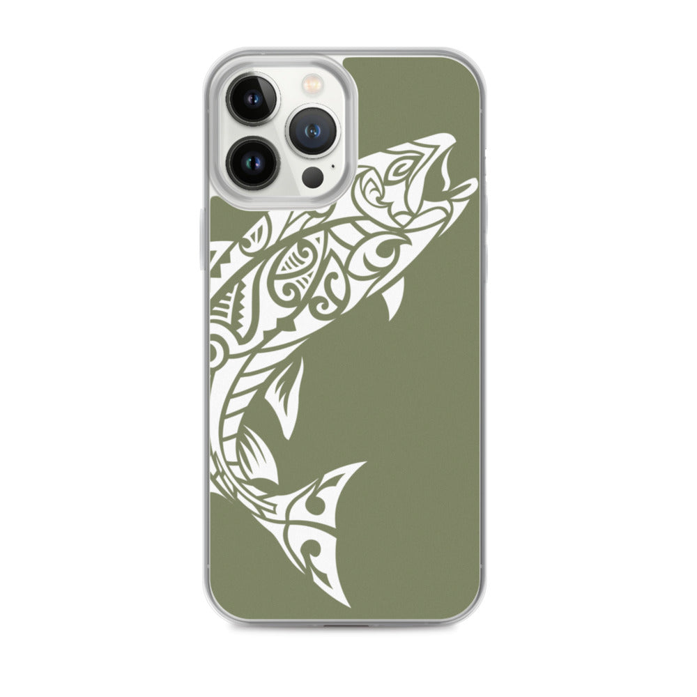 iPhone Case - Rainbow Trout - Forest Green