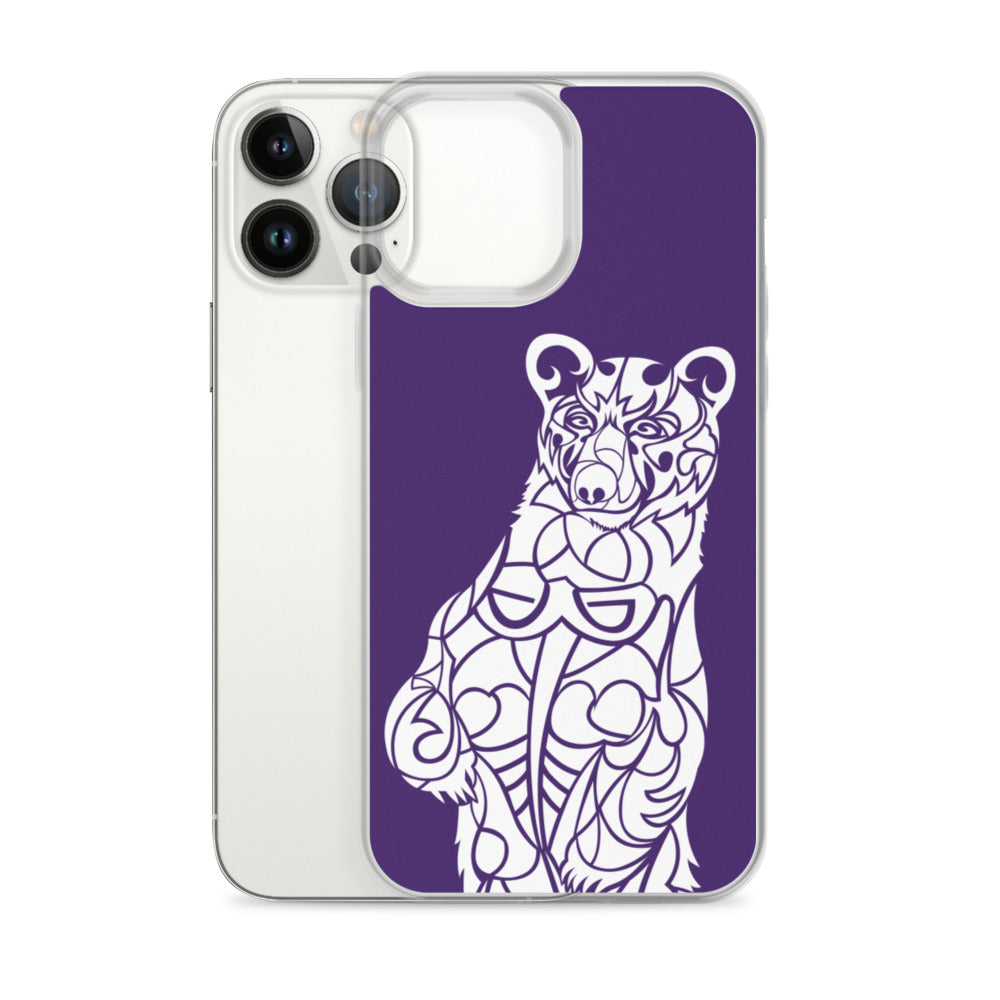 iPhone Case - Black Bear - Purple