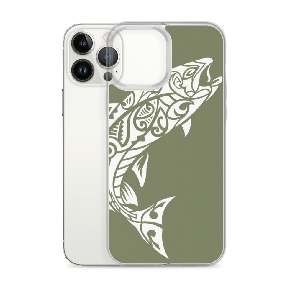 iPhone Case - Rainbow Trout - Forest Green