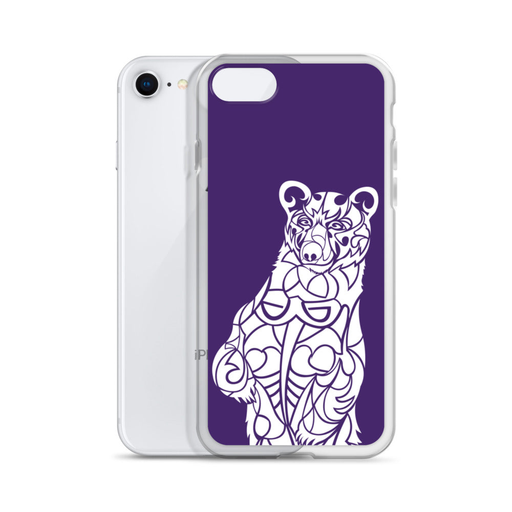 iPhone Case - Black Bear - Purple