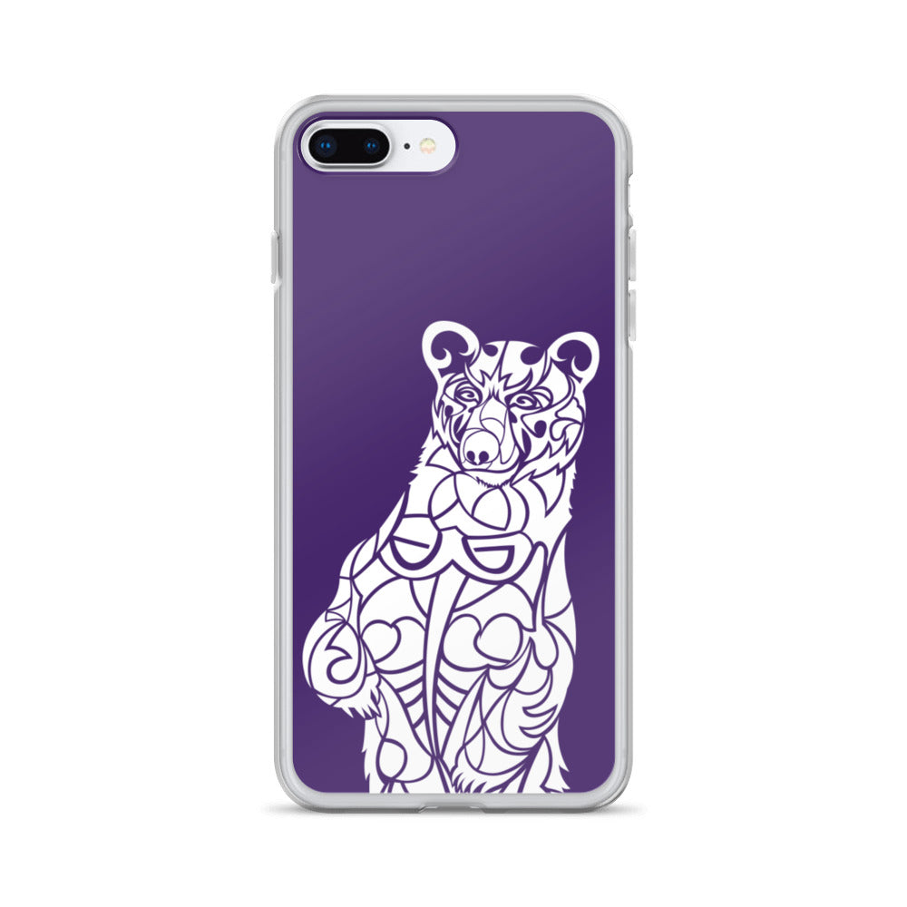 iPhone Case - Black Bear - Purple