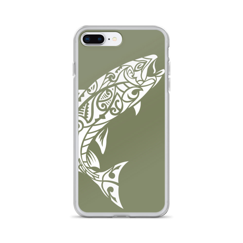 iPhone Case - Rainbow Trout - Forest Green