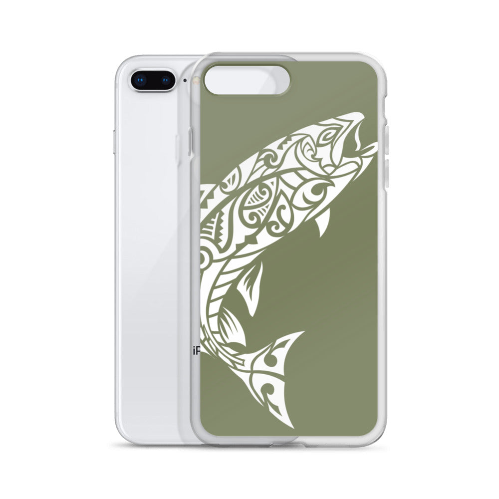 iPhone Case - Rainbow Trout - Forest Green