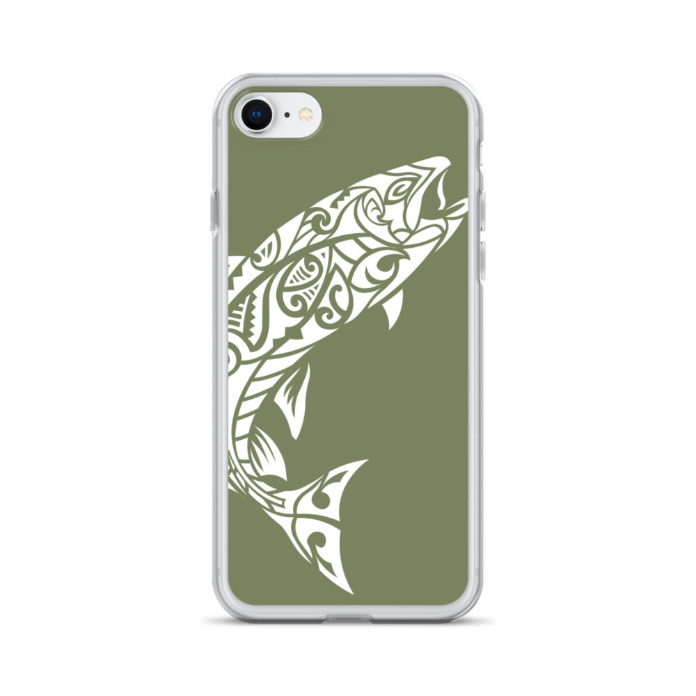 iPhone Case - Rainbow Trout - Forest Green