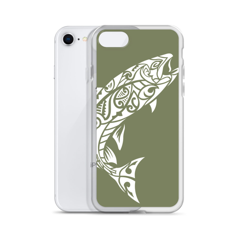 iPhone Case - Rainbow Trout - Forest Green