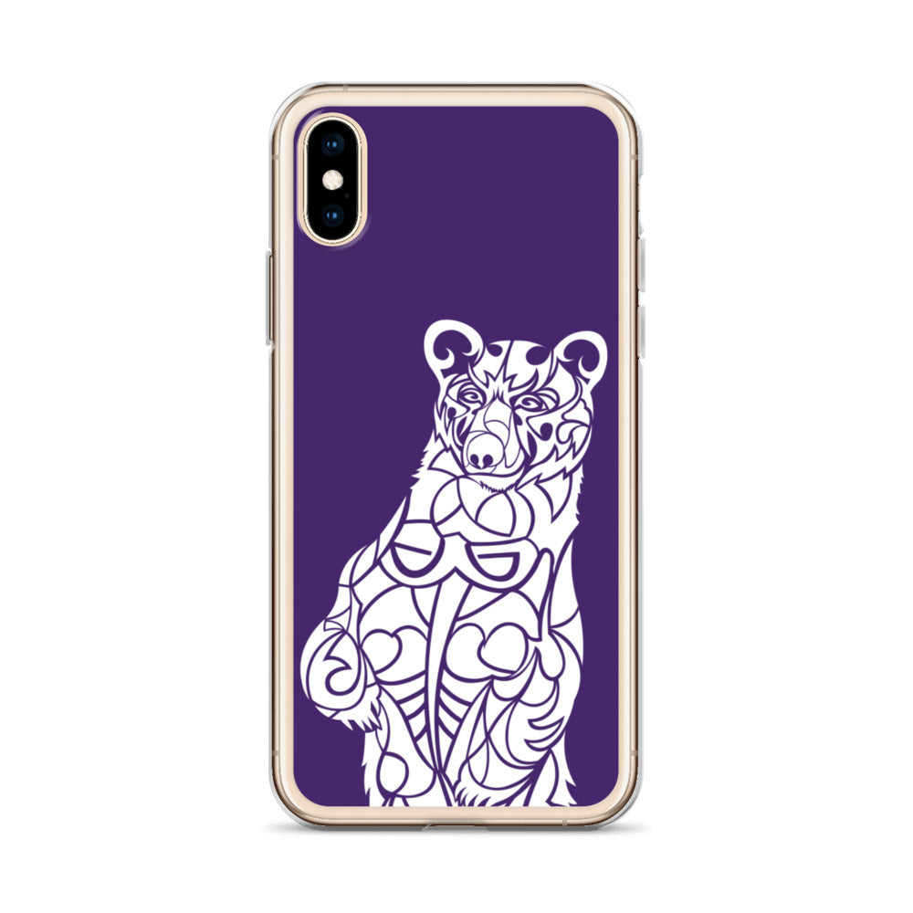 iPhone Case - Black Bear - Purple