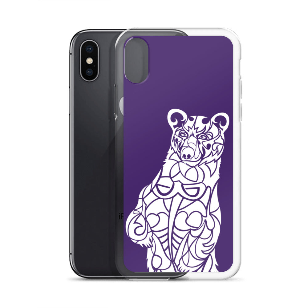 iPhone Case - Black Bear - Purple