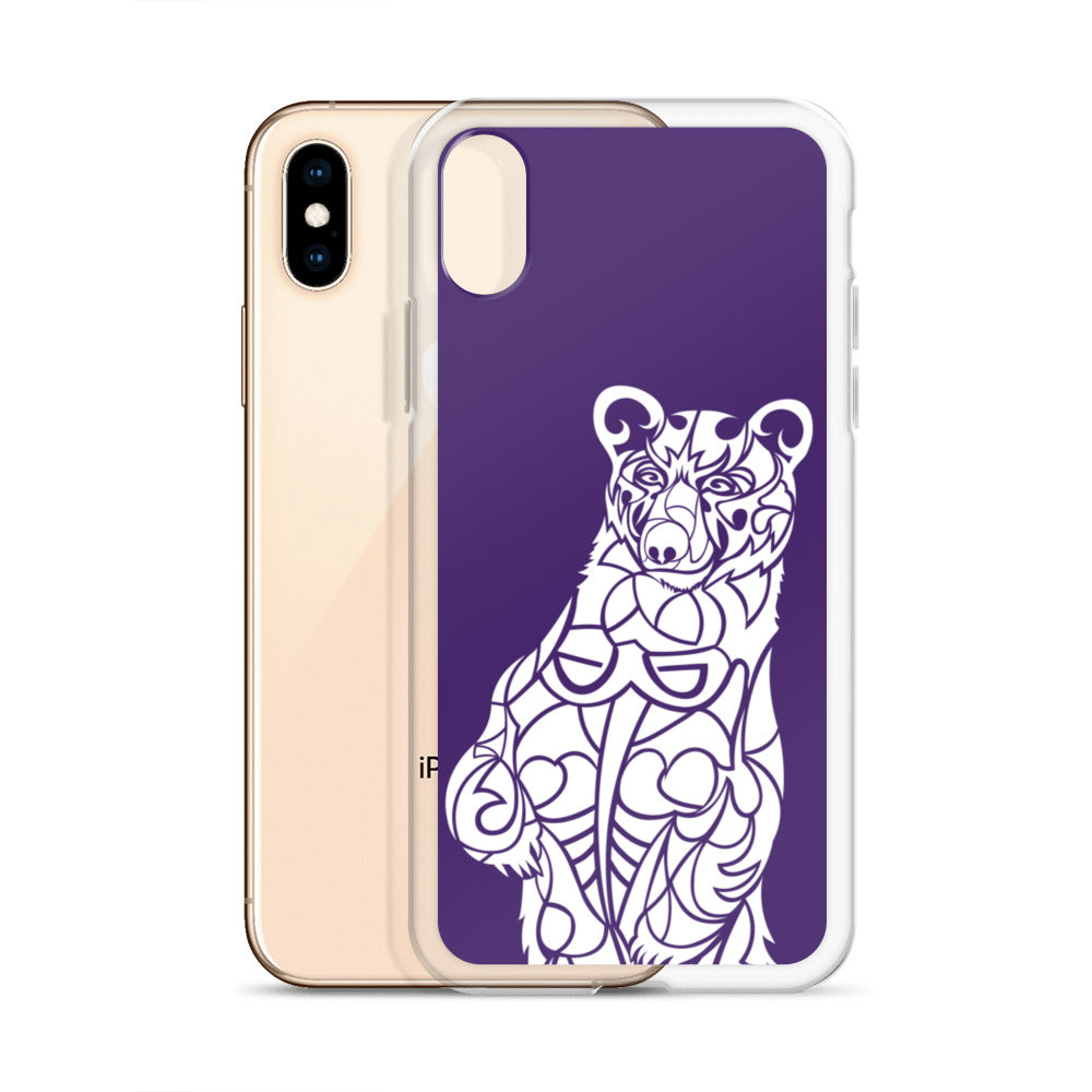 iPhone Case - Black Bear - Purple
