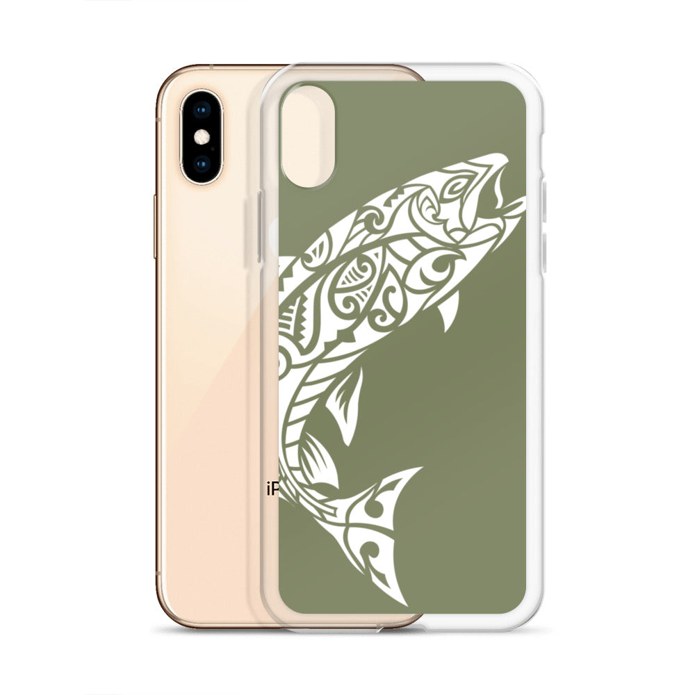 iPhone Case - Rainbow Trout - Forest Green