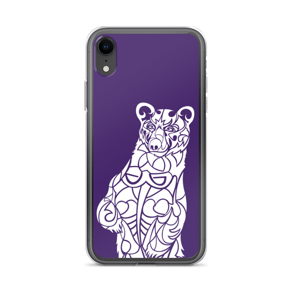 iPhone Case - Black Bear - Purple