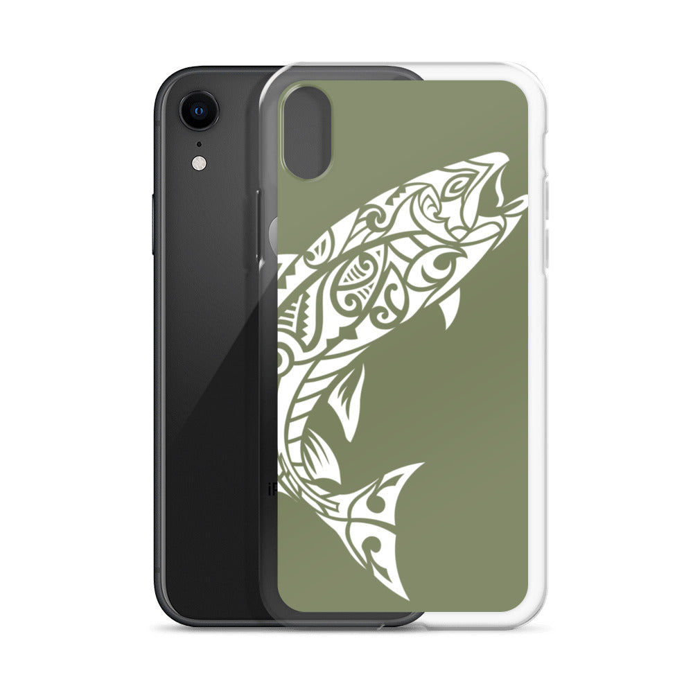 iPhone Case - Rainbow Trout - Forest Green