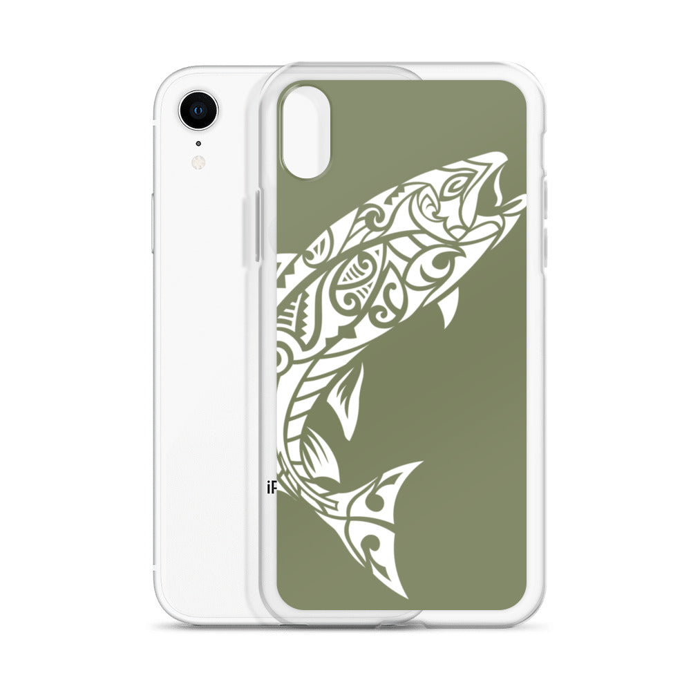 iPhone Case - Rainbow Trout - Forest Green