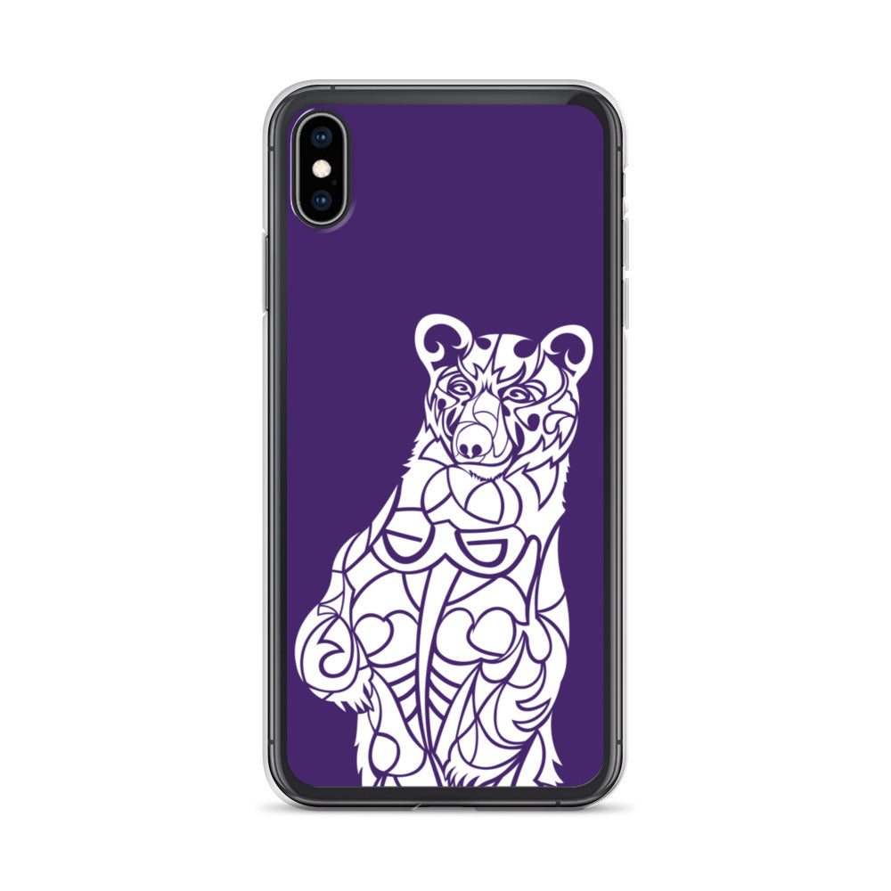 iPhone Case - Black Bear - Purple