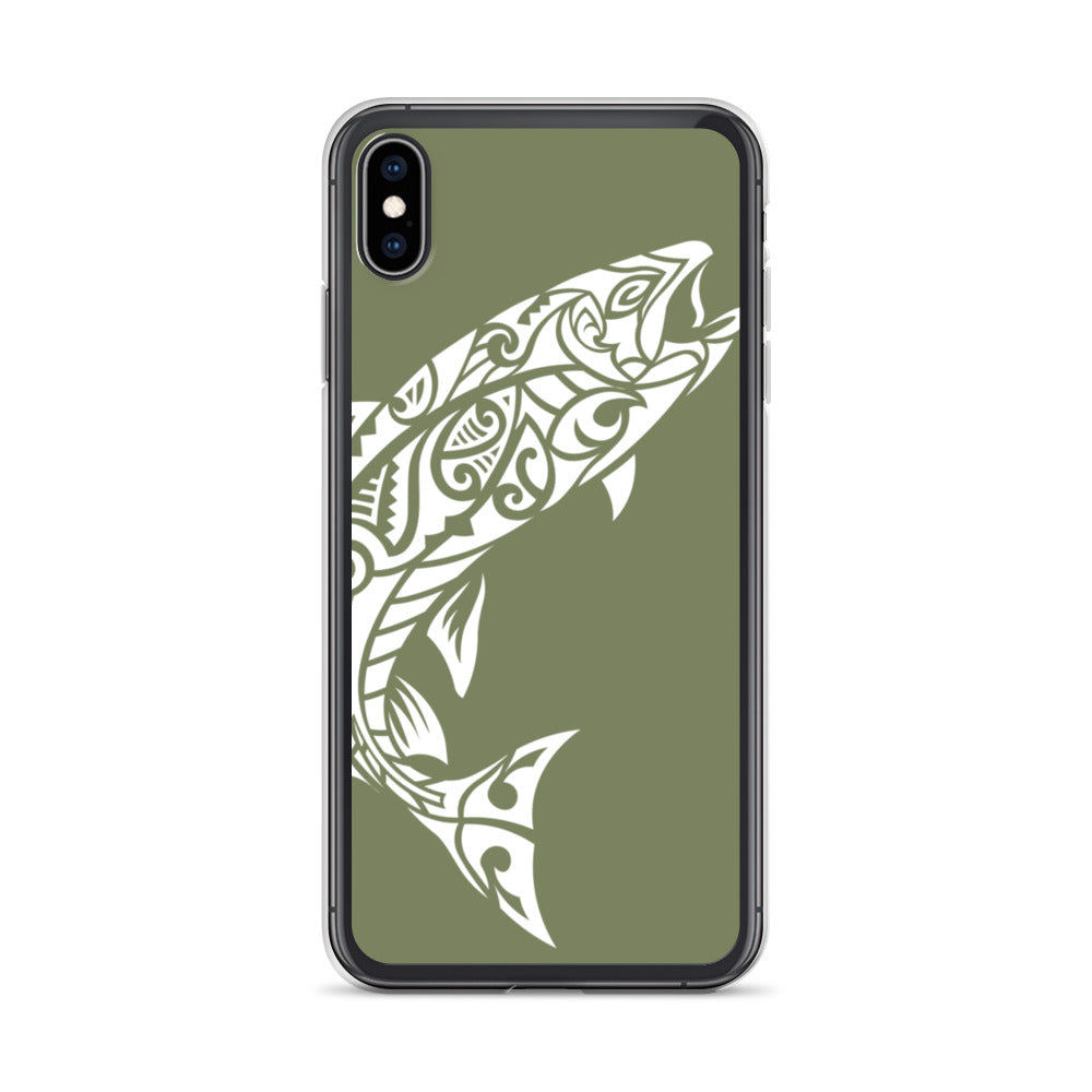 iPhone Case - Rainbow Trout - Forest Green