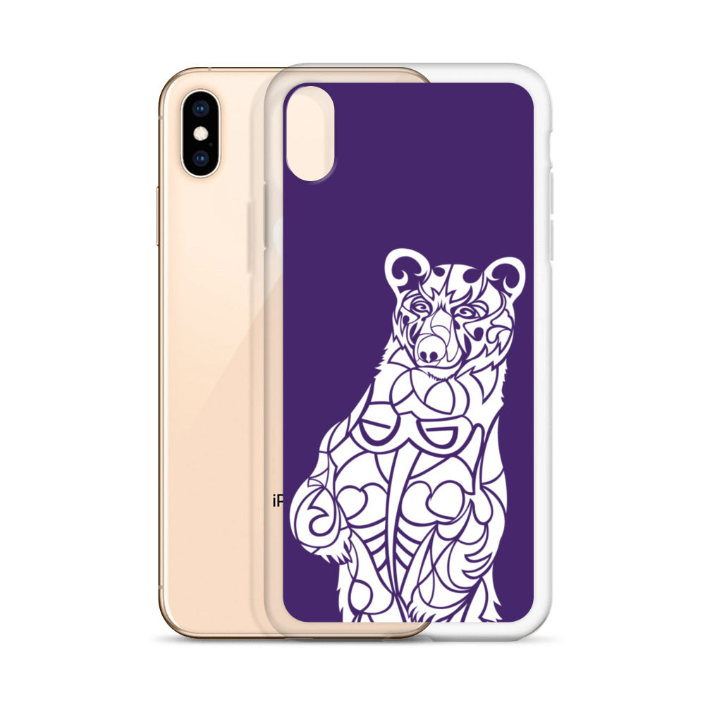 iPhone Case - Black Bear - Purple