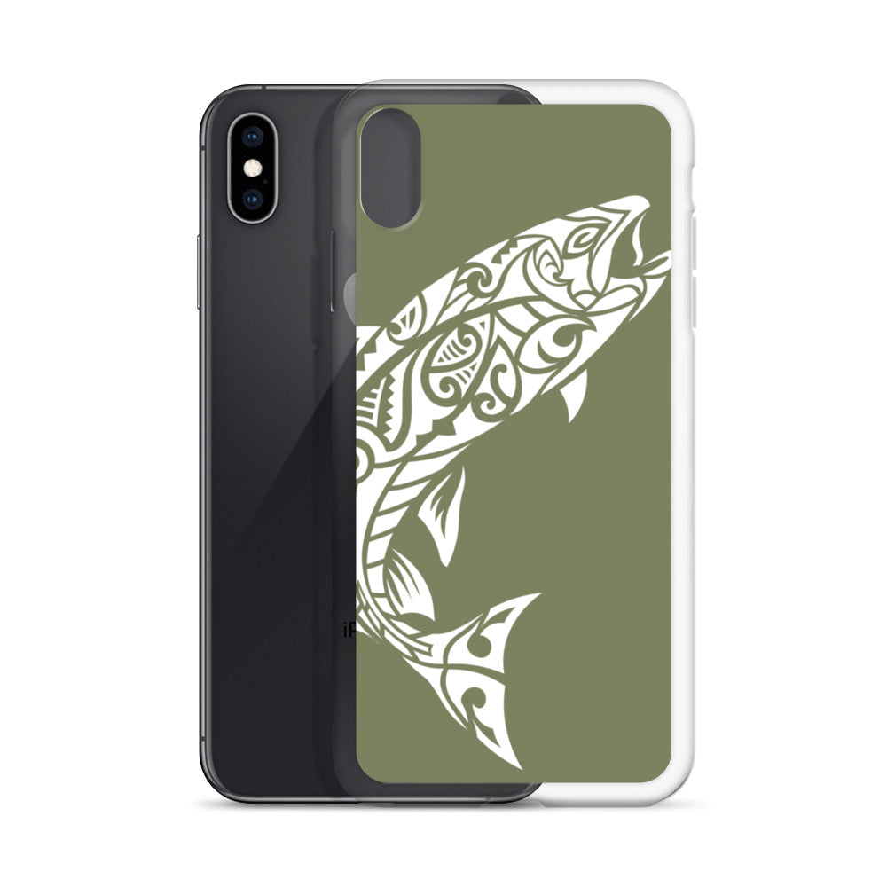 iPhone Case - Rainbow Trout - Forest Green