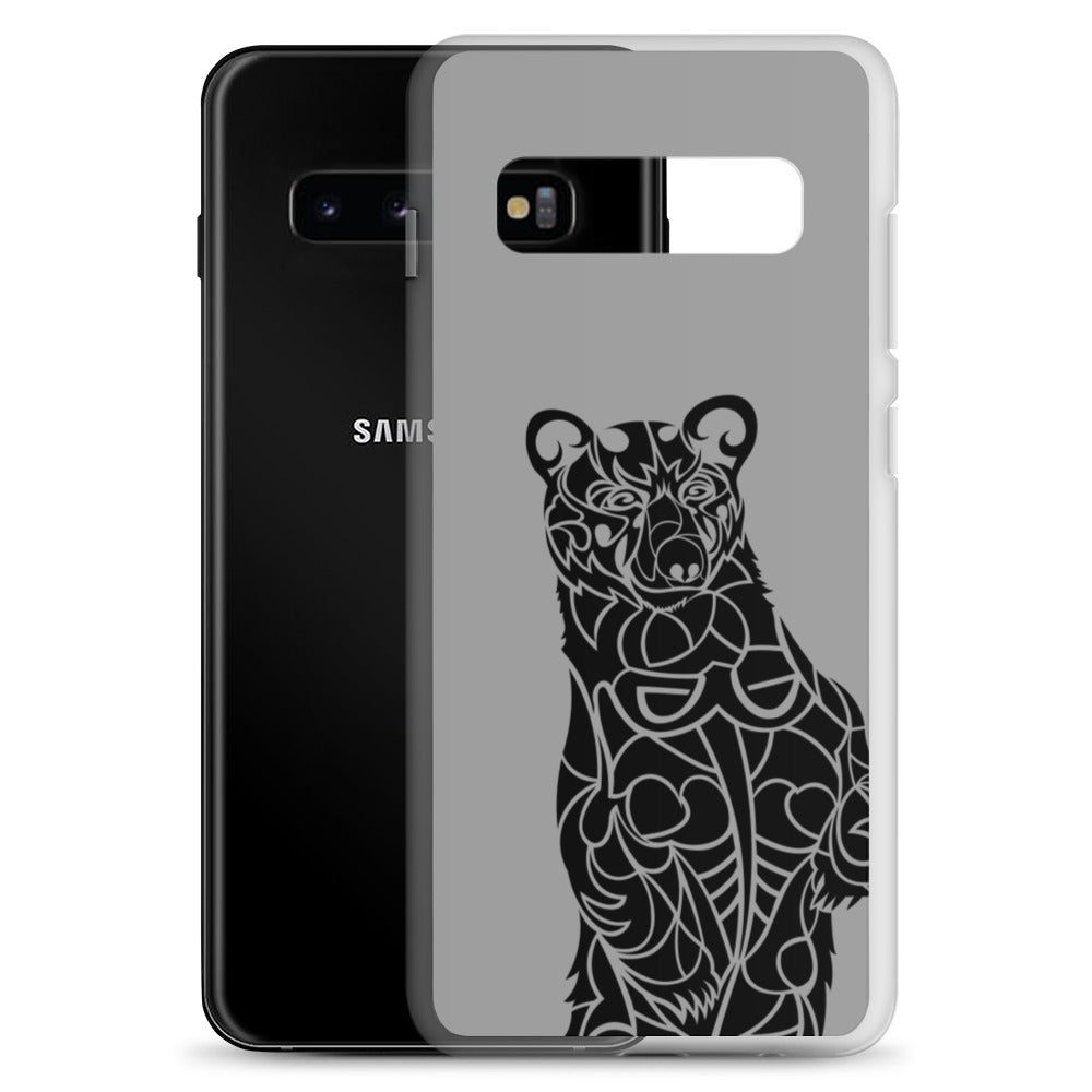 Samsung Case - Black Bear - Grey - Tribewear Outdoors