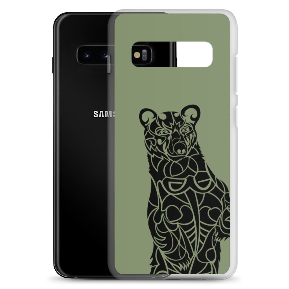 Samsung Case - Black Bear - Camo Green - Tribewear Outdoors