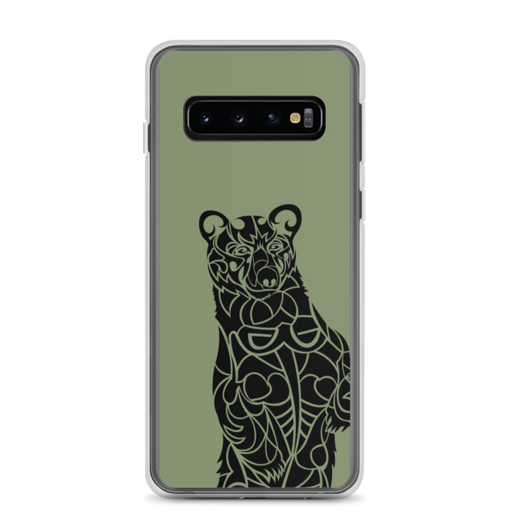 Samsung Case - Black Bear - Camo Green - Tribewear Outdoors