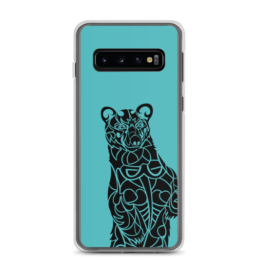 Samsung Case -- Black Bear - Teal - Tribewear Outdoors