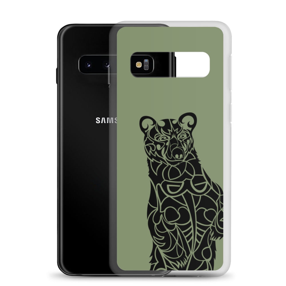 Samsung Case - Black Bear - Camo Green - Tribewear Outdoors