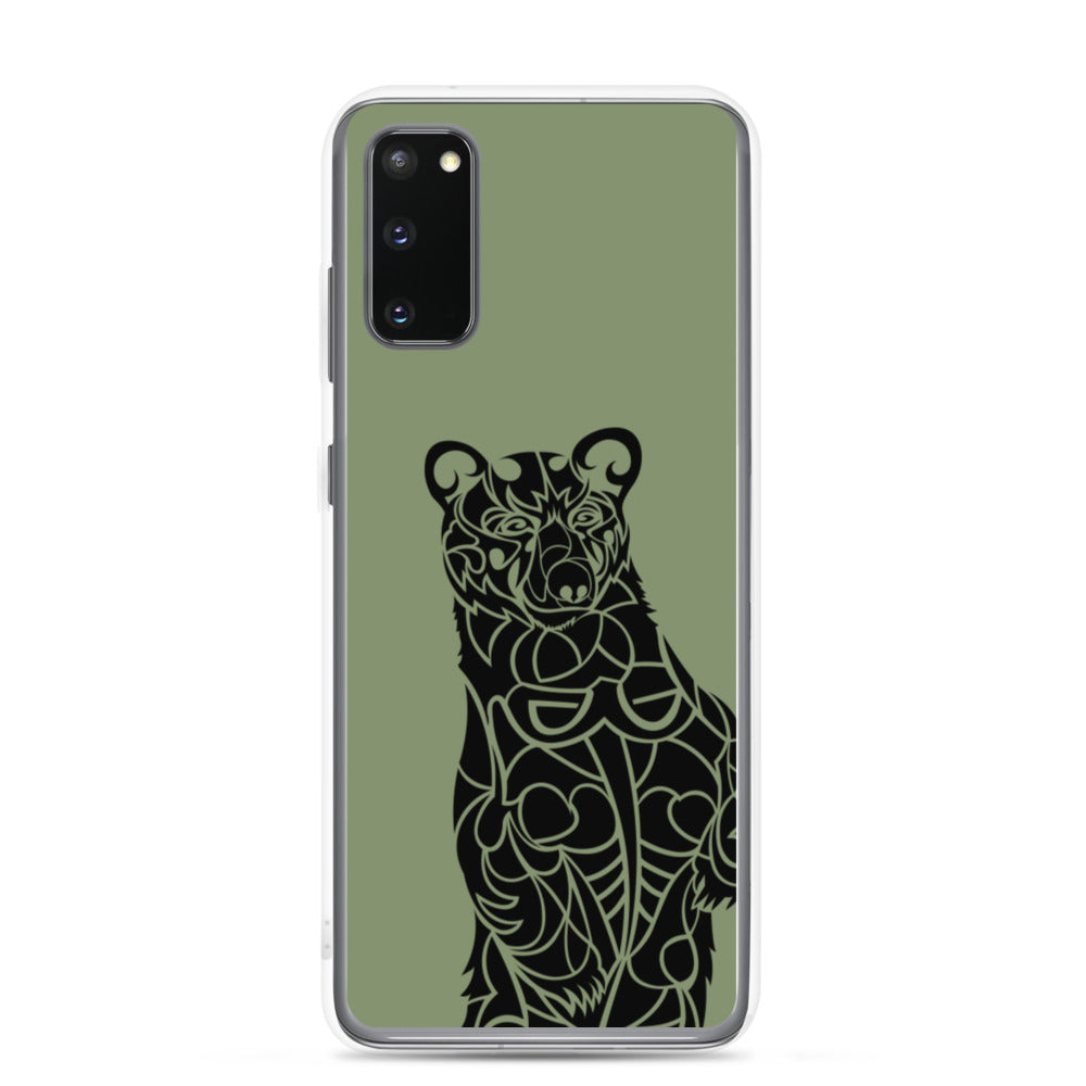 Samsung Case - Black Bear - Camo Green - Tribewear Outdoors