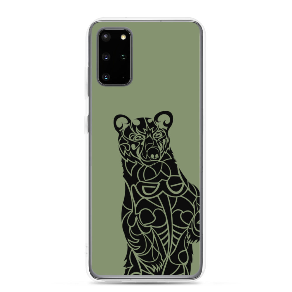 Samsung Case - Black Bear - Camo Green - Tribewear Outdoors