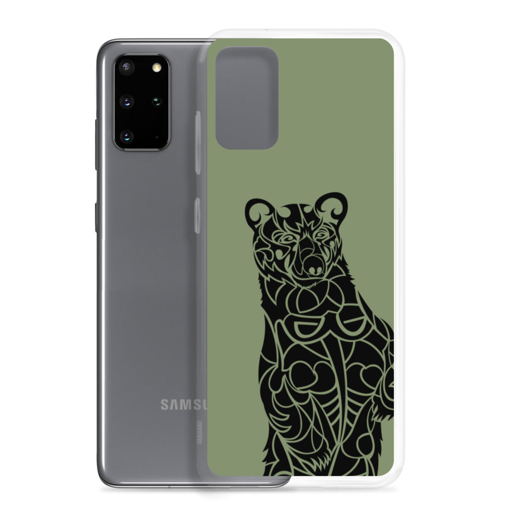 Samsung Case - Black Bear - Camo Green - Tribewear Outdoors