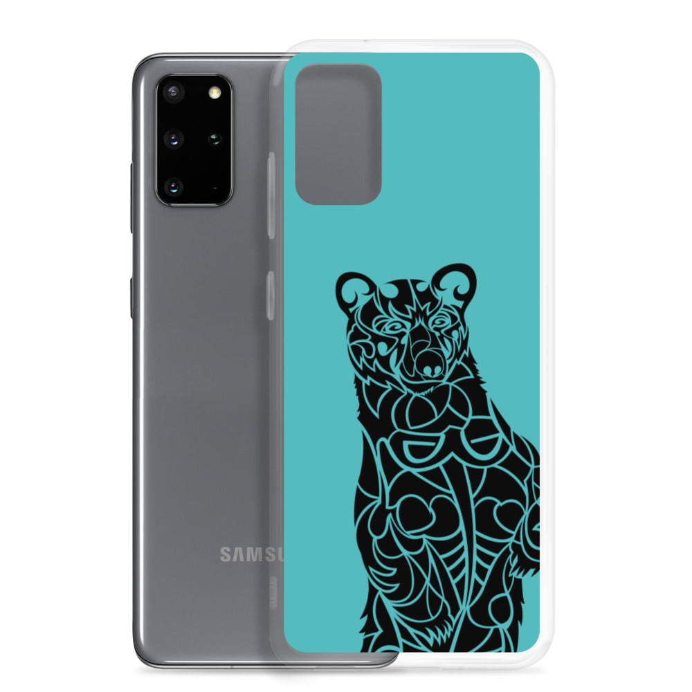 Samsung Case -- Black Bear - Teal - Tribewear Outdoors