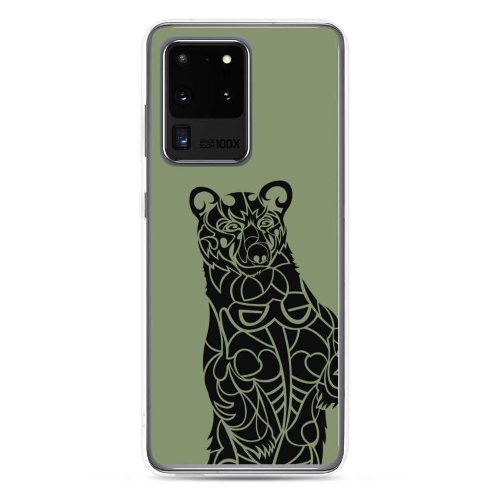 Samsung Case - Black Bear - Camo Green - Tribewear Outdoors