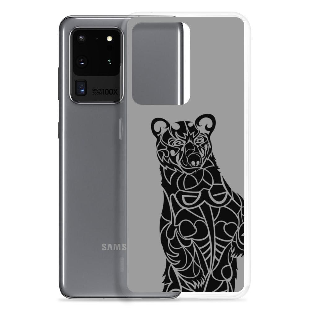 Samsung Case - Black Bear - Grey - Tribewear Outdoors