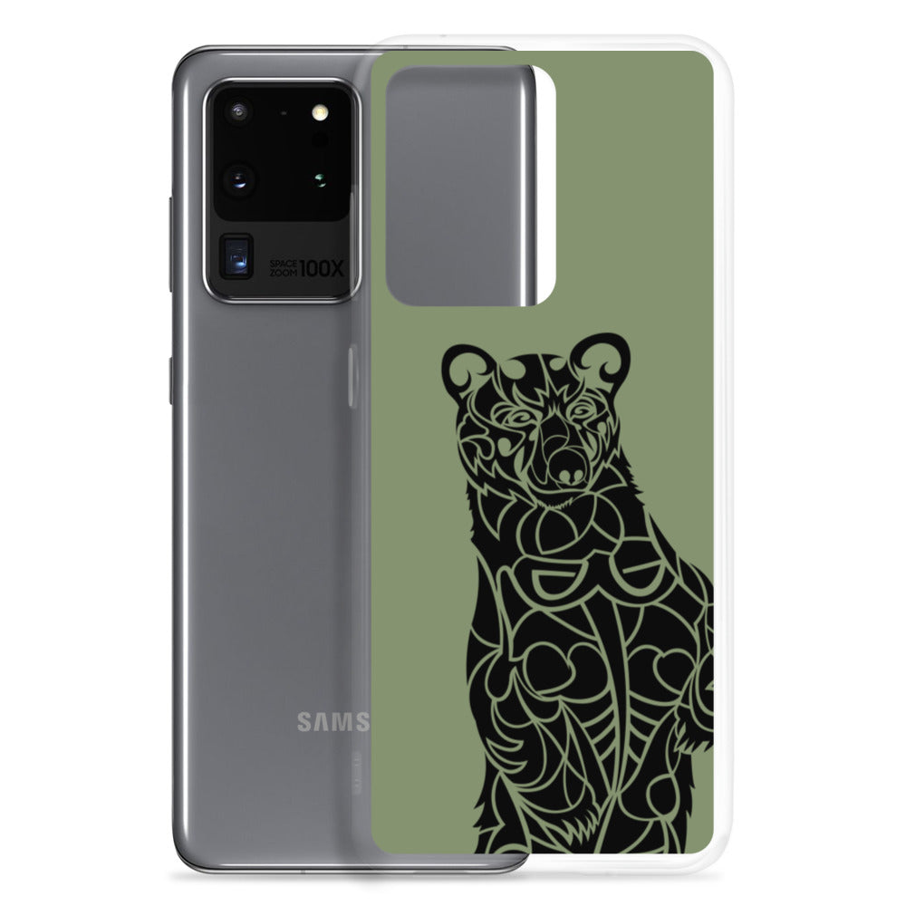 Samsung Case - Black Bear - Camo Green - Tribewear Outdoors