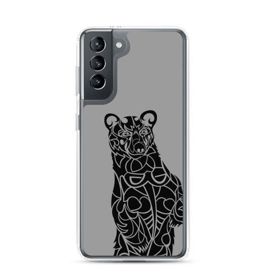 Samsung Case - Black Bear - Grey - Tribewear Outdoors