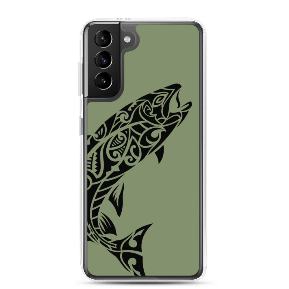 Samsung Case - Rainbow Trout - Camo Green - Tribewear Outdoors