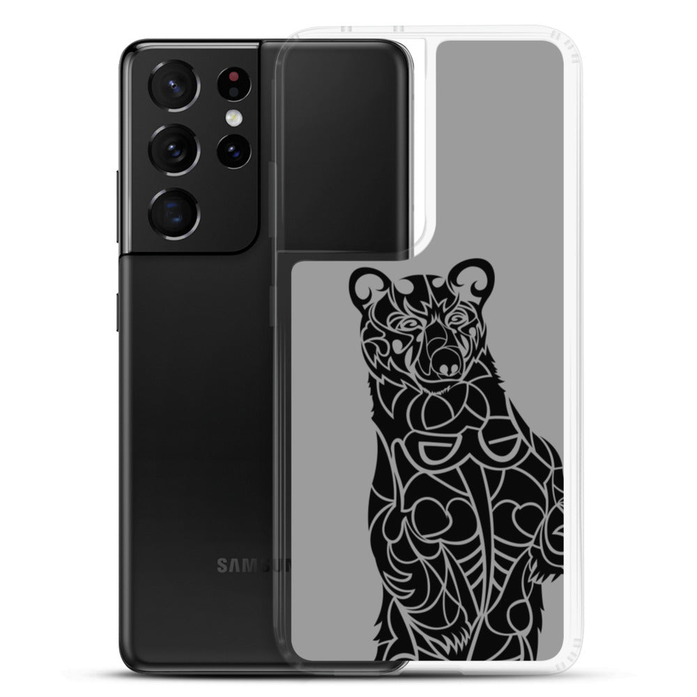 Samsung Case - Black Bear - Grey - Tribewear Outdoors