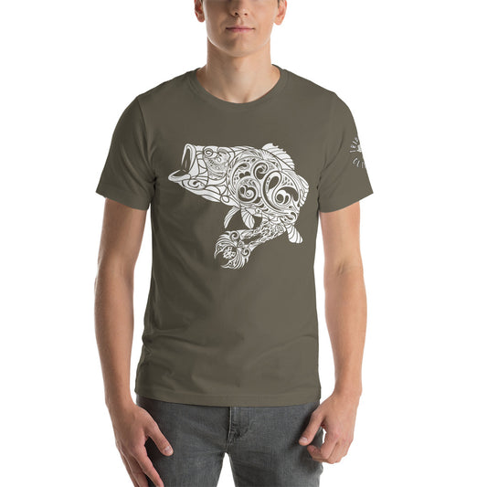  Premium Bass Soldier T-Shirt: Military Fishing Design