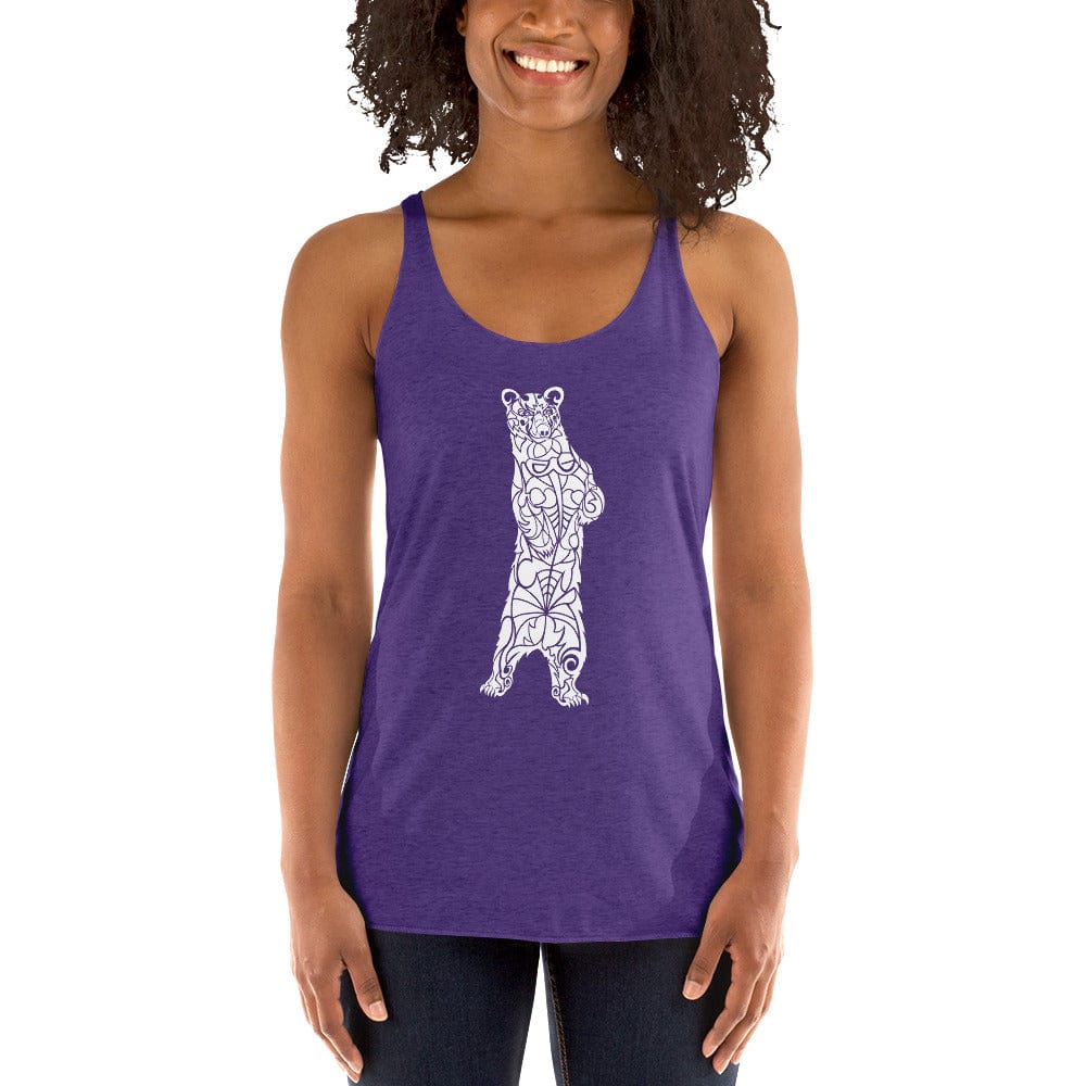 Big Bear - Multicolor on Black Womens Muscle Tank - Curbside Clothing